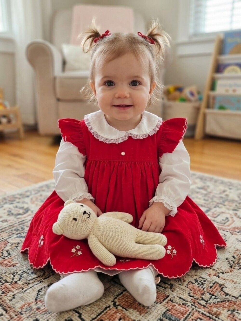 Vintage  Velvet Baby Dress Size 2 Blouse And Dress